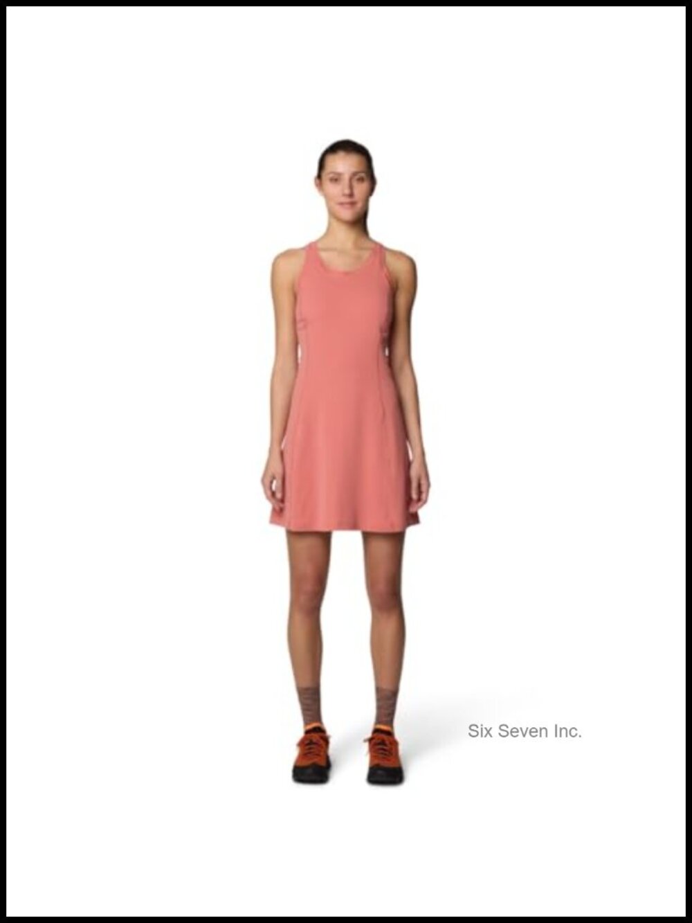 UPF 50 High Neck Racerback Sheath Dress with Shorts